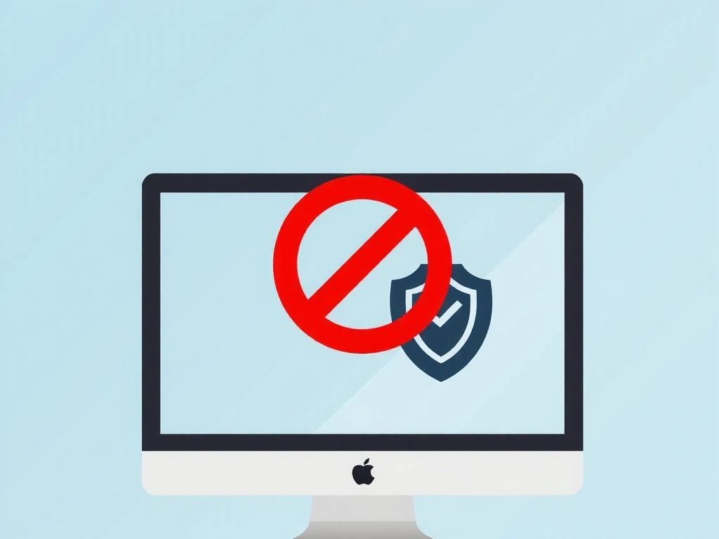 Ilustrație cu un semn de interdicție pe un ecran de computer, simbolizând încetarea accesului